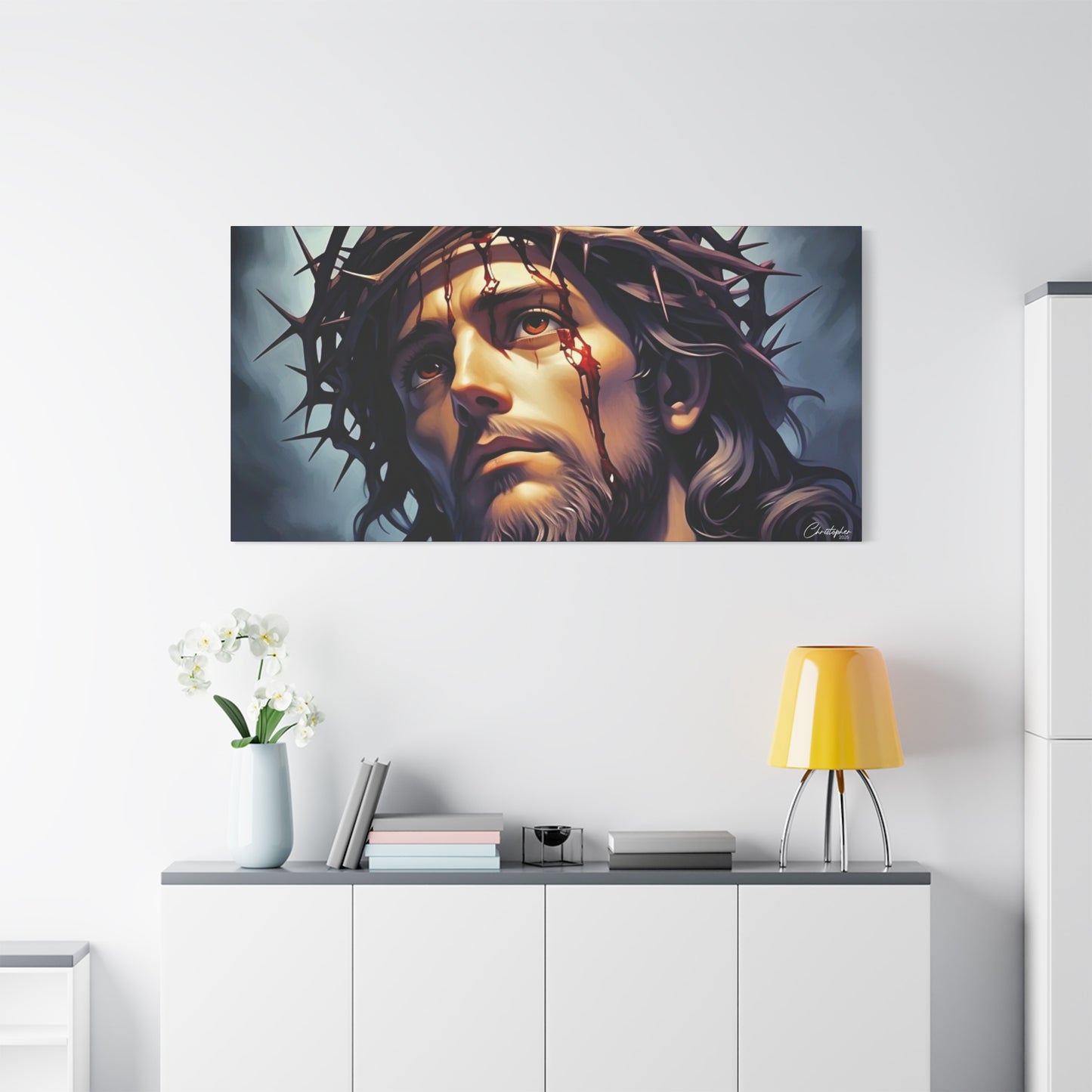 Religious Art Print Canvas, Inspirational Wall Decor, Christian Home Decor, Jesus Art, Gift for Faith-Based Celebrations