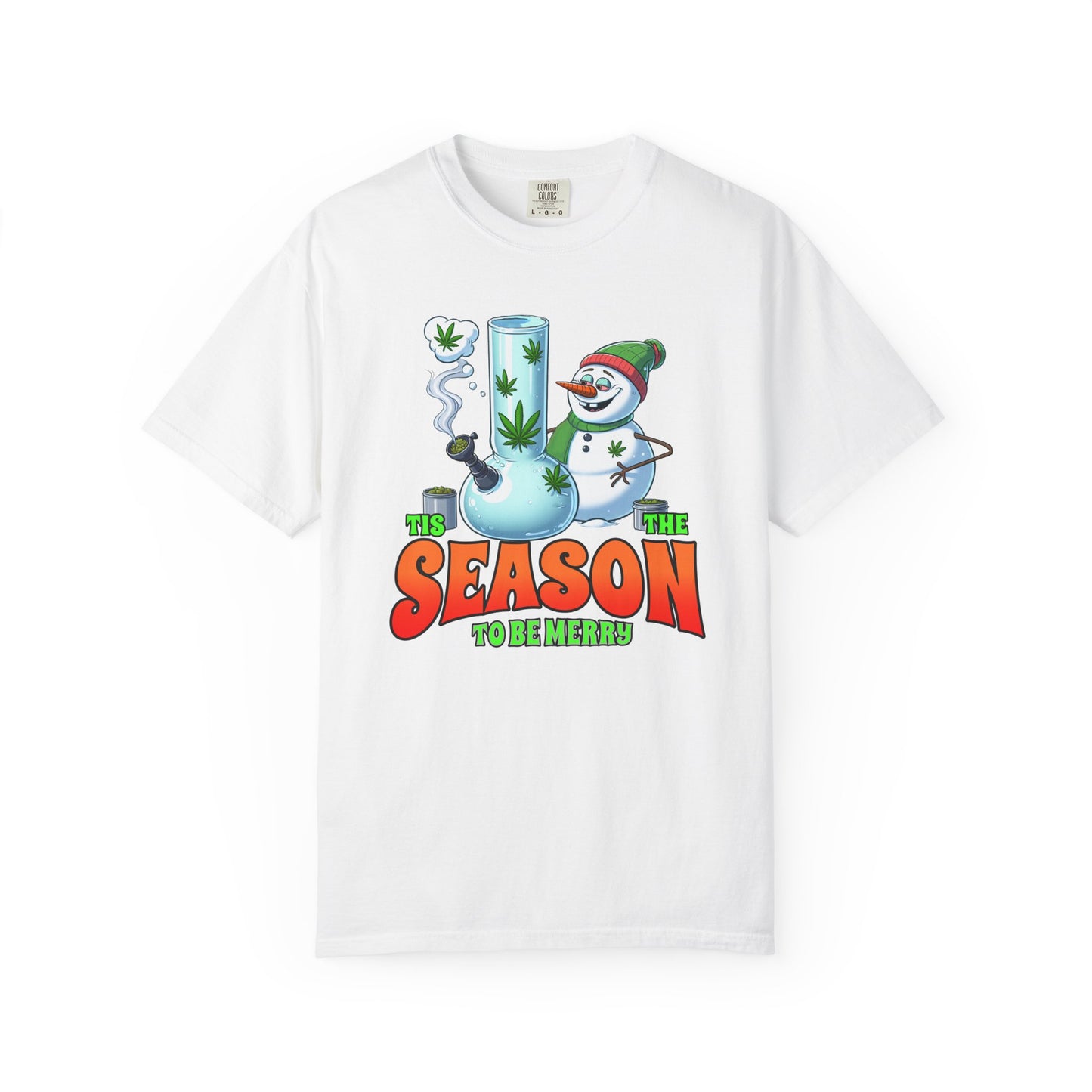 Holiday Cannabis Fun T-Shirt | Merry Season Tee, Unisex Gift, Party Apparel, 420 Friendly, Winter Social Wear