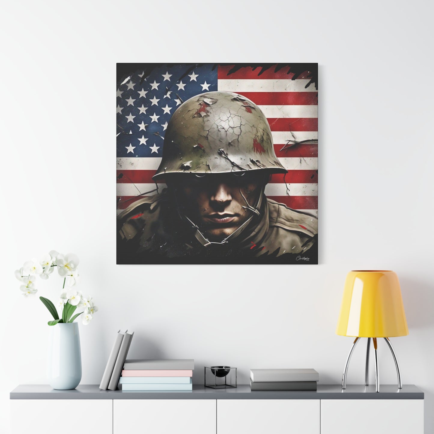 Military-Themed Canvas Art, Military Canvas Print, Wall Art for Veterans, Patriotic Home Decor, Gift for Army, Military Artwork, [...]