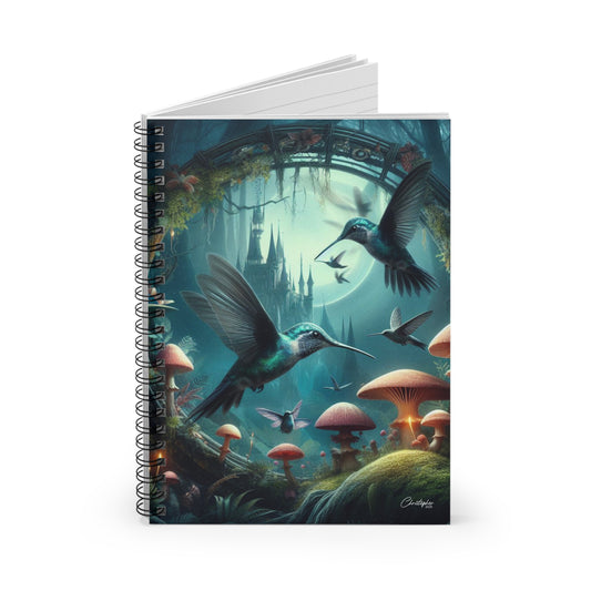 Whimsical Hummingbird Spiral Notebook - Ruled Line, Fantasy Journal, Nature Sketchbook, Gardening Notes, Gift for Writers, [...]