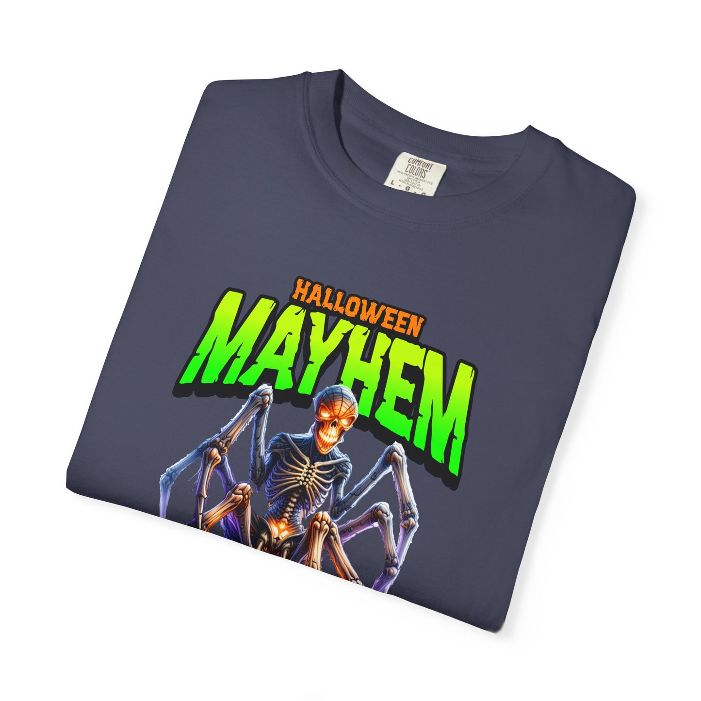 Halloween Mayhem Unisex T-Shirt, Spooky Tee for Men & Women, Perfect for Halloween Parties, Trick or Treat, Eerie Vibes, Unique Costume