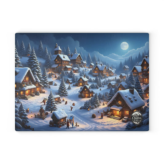 Cozy Winter Scene Glass Cutting Board, Holiday Kitchen Decor, Unique Gift for Christmas, Winter Home Decor, Cooking Accessory, Festive [...]