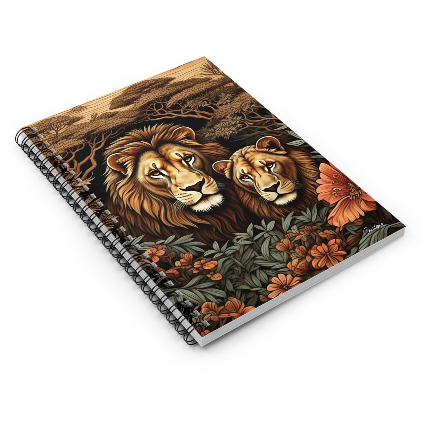 Majestic Lion Spiral Notebook -, Students, Journaling,