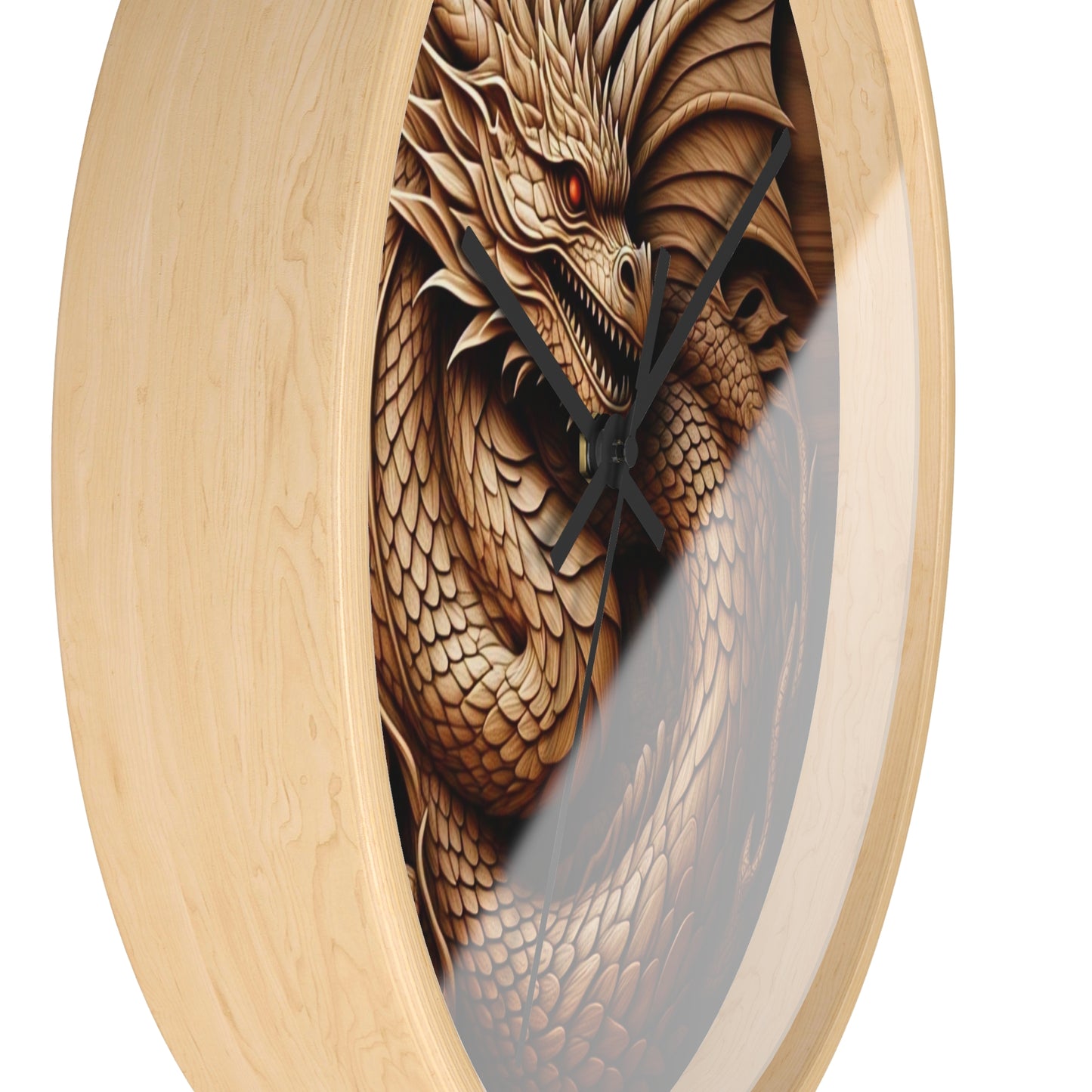 Dragon Art Wall Clock, Unique Home Decor, Fantasy Gift, Asian Inspiration, Timeless Wall Art
