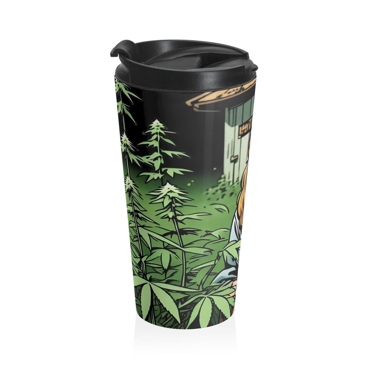 Stainless Steel Travel Mug with Vintage Stoner Design, Perfect for Camping, Road Trips, Gifts for Smokers, Eco-Friendly Mug