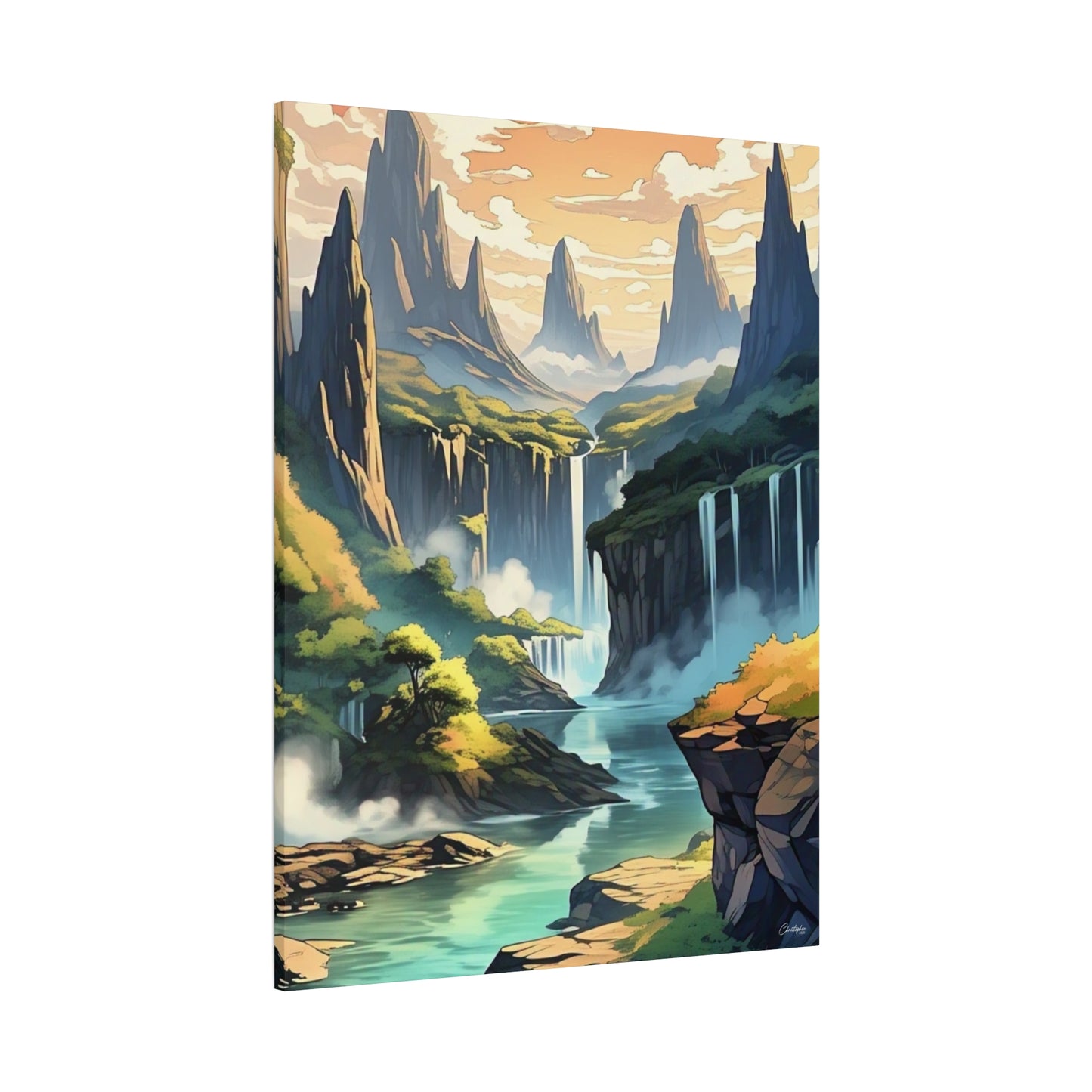 Serene Landscape Canvas Wall Art, Nature Home Decor, Tranquil Living Room Accent, Gift for Nature Lovers, Gallery Wall Piece