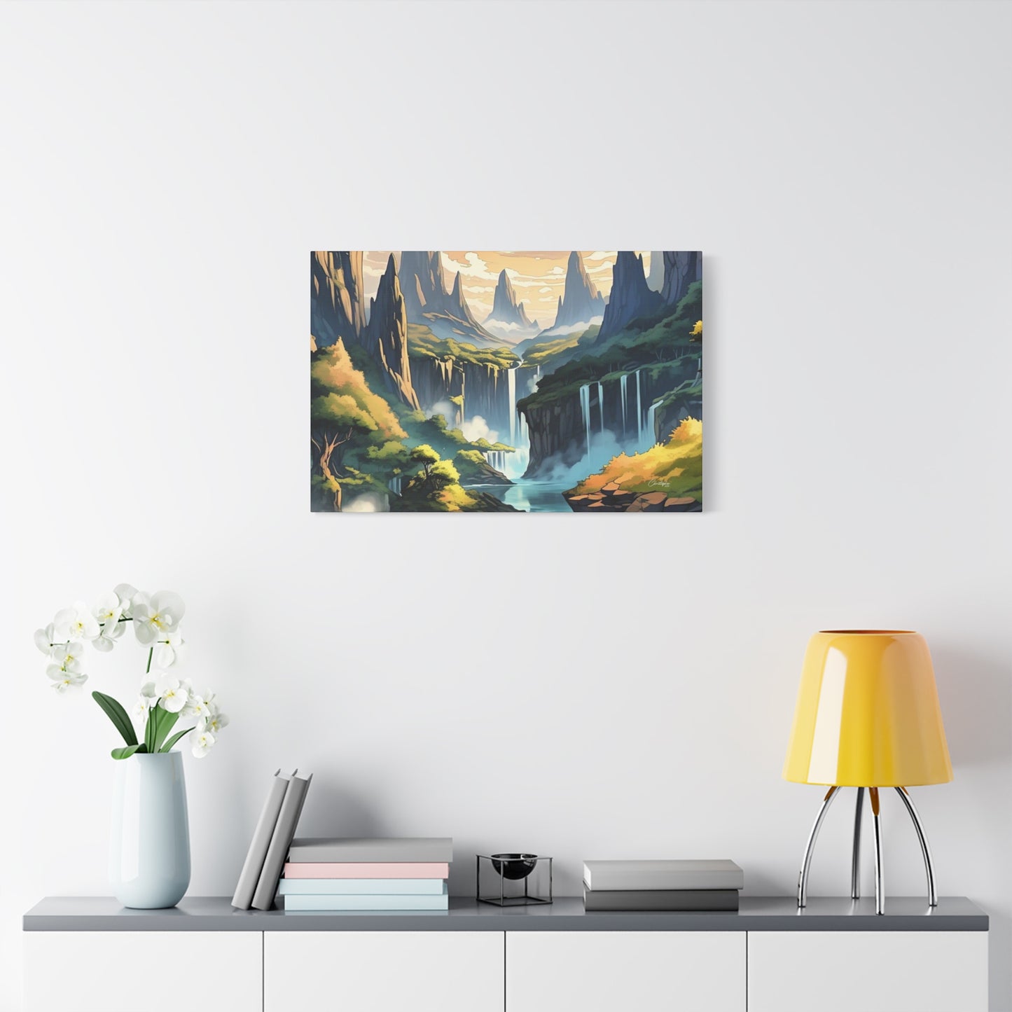 Serene Landscape Canvas Wall Art, Nature Home Decor, Tranquil Living Room Accent, Gift for Nature Lovers, Gallery Wall Piece
