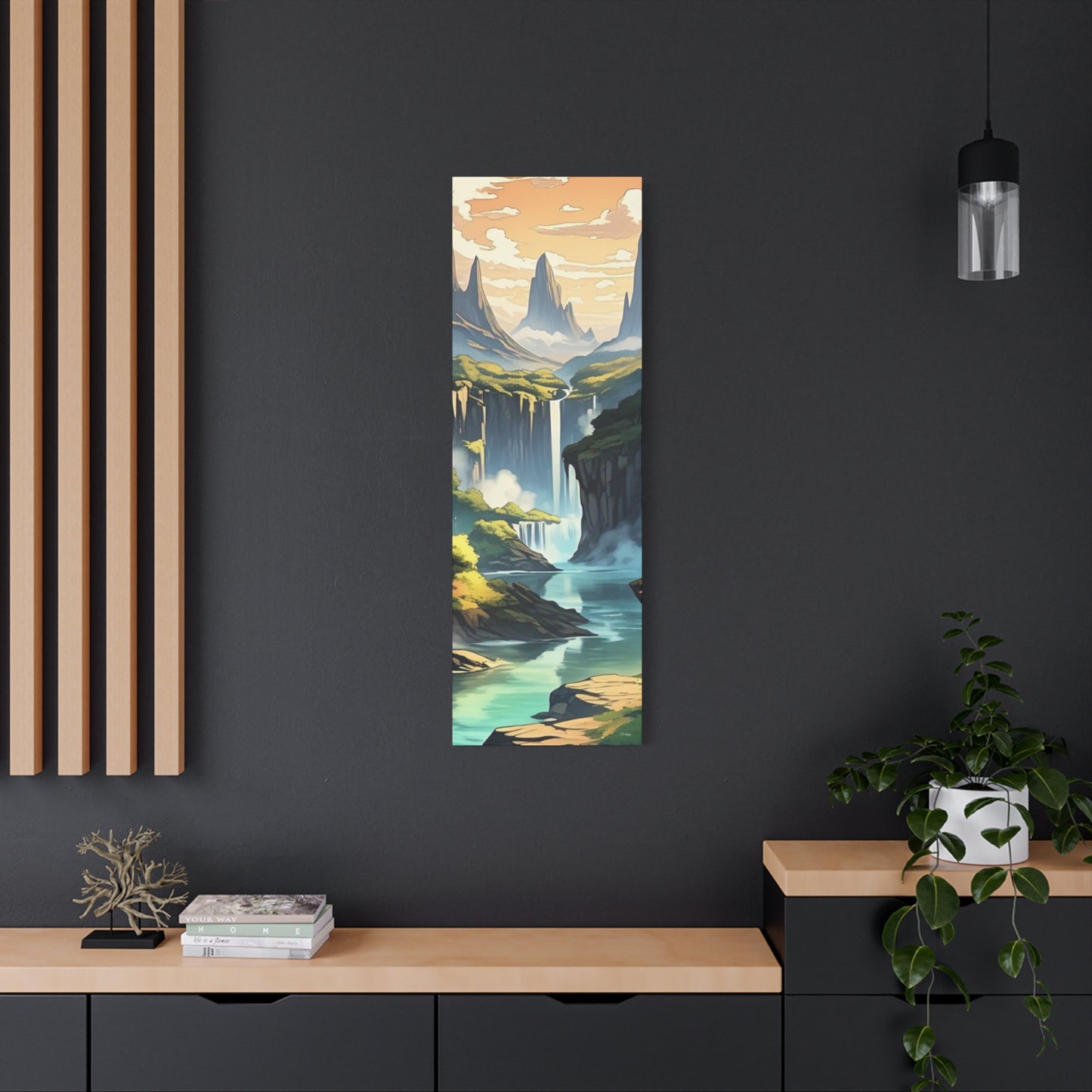 Serene Landscape Canvas Wall Art, Nature Home Decor, Tranquil Living Room Accent, Gift for Nature Lovers, Gallery Wall Piece