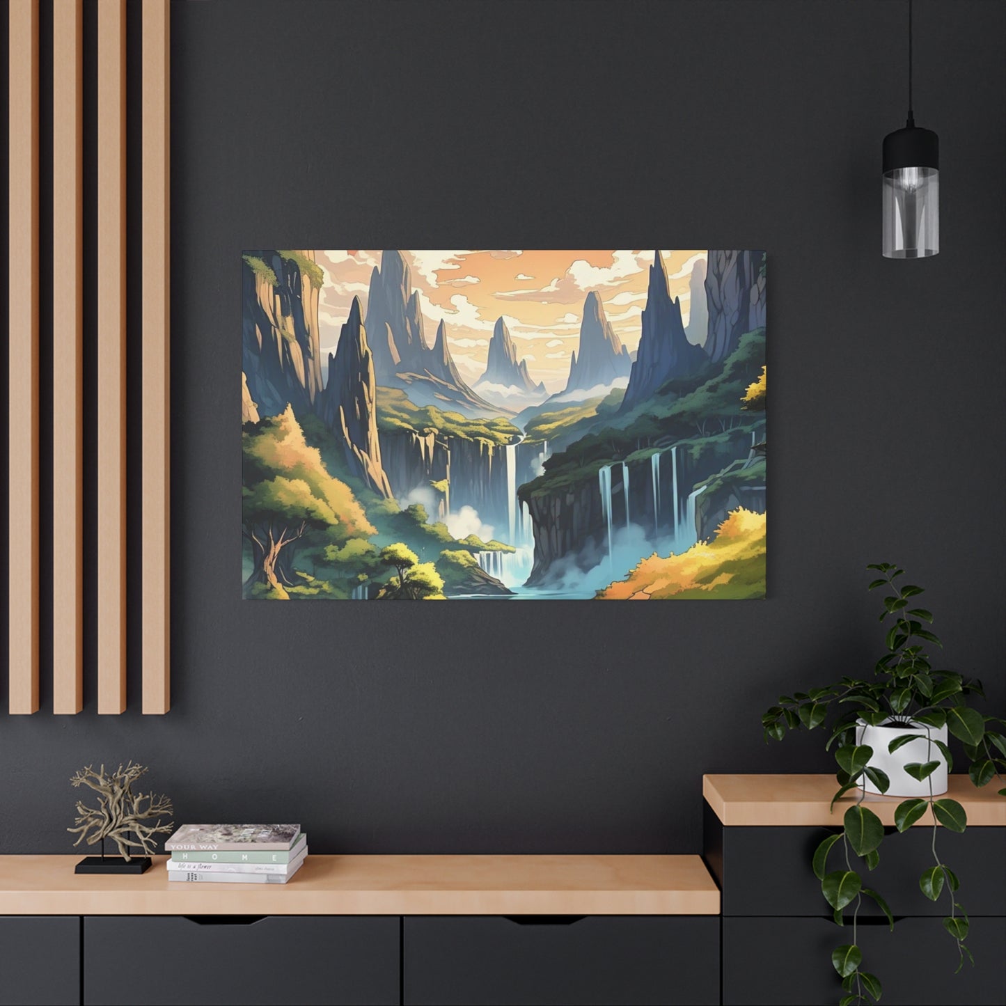 Serene Landscape Canvas Wall Art, Nature Home Decor, Tranquil Living Room Accent, Gift for Nature Lovers, Gallery Wall Piece