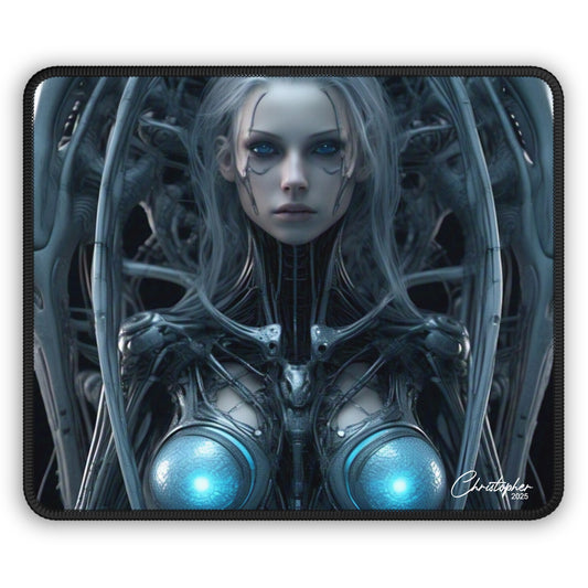 Futuristic Gaming Mouse Pad - Cyberpunk Design, Gamer Gift, Desk Accessories, Computer Mouse Mat, Sci-Fi Artwork