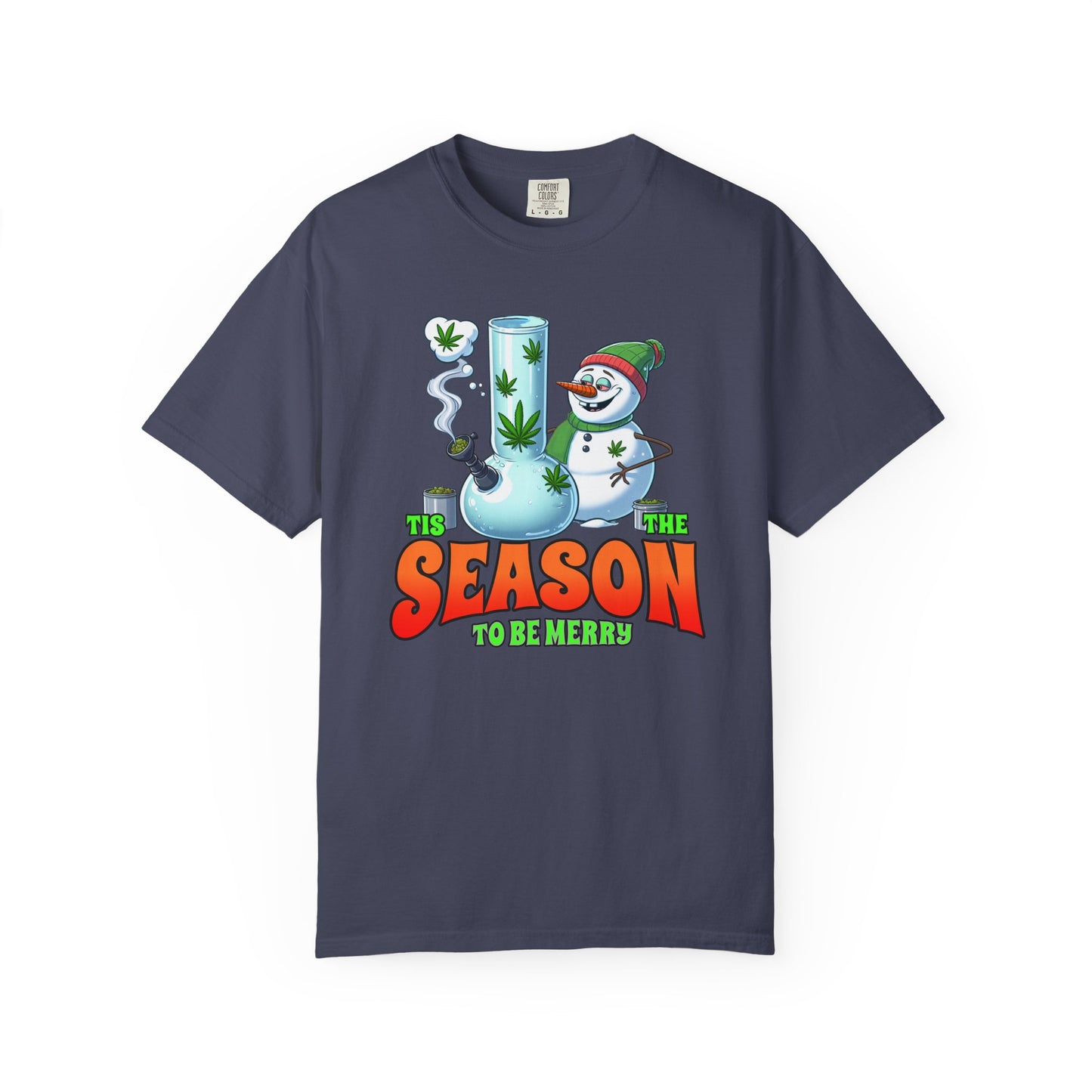 Holiday Cannabis Fun T-Shirt | Merry Season Tee, Unisex Gift, Party Apparel, 420 Friendly, Winter Social Wear