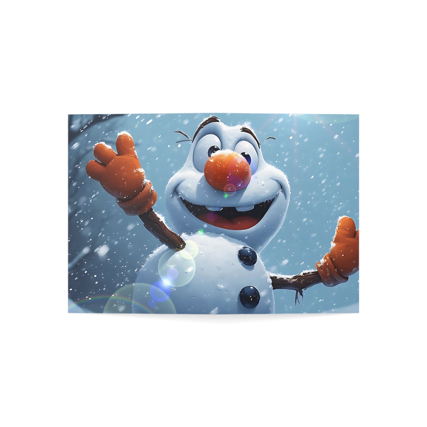 Snowman (Christmas Selfies) Holiday Greeting Cards - Cheerful Pack (1, 10, 30, 50 pcs)