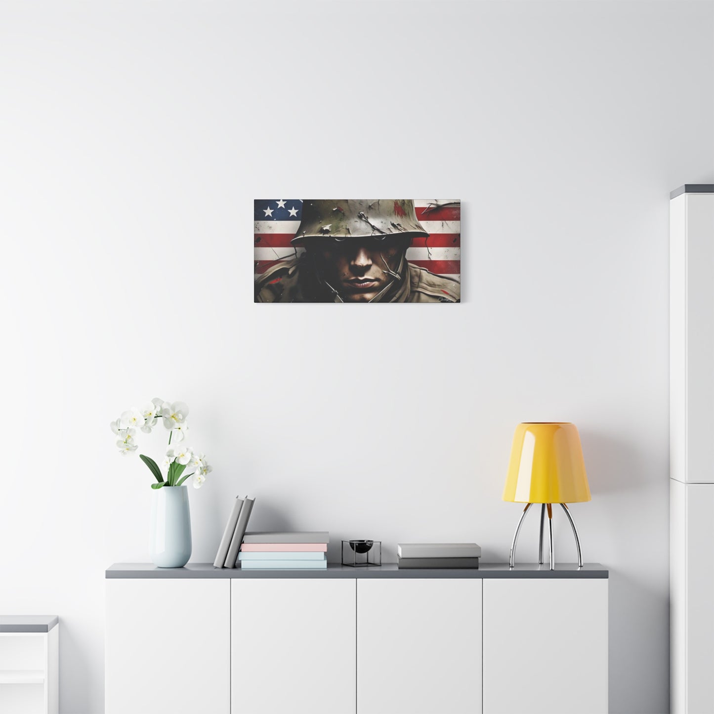 Military-Themed Canvas Art, Military Canvas Print, Wall Art for Veterans, Patriotic Home Decor, Gift for Army, Military Artwork, [...]