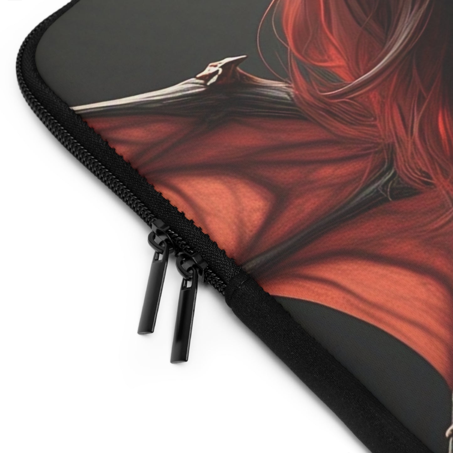 Gothic Fantasy Laptop Sleeve, Devil Girl Design, Stylish Tech Accessory, Gift for Gamers, Unique Computer Case, Occult Aesthetic