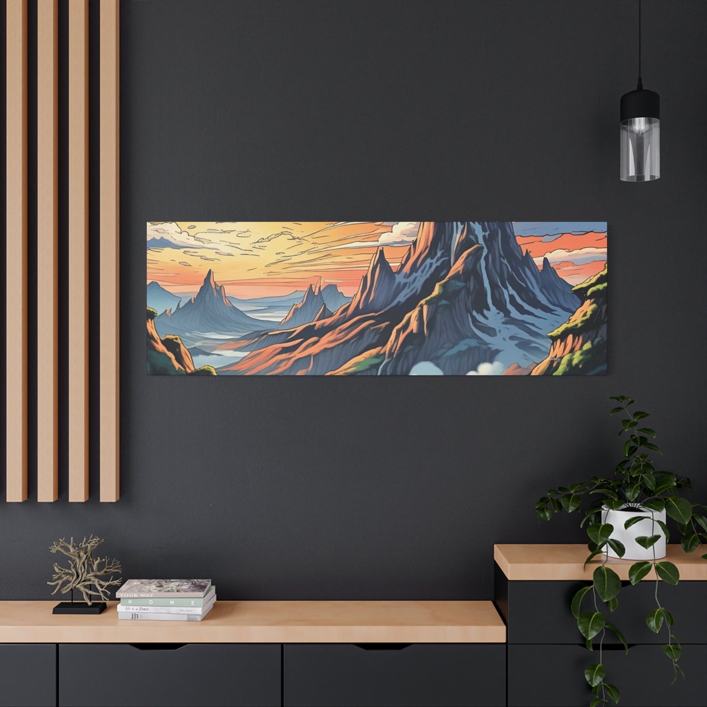Stretched Canvas Art Print, Mountain Sunrise Landscape Decor, Wall Art for Home, Gift for Nature Lovers, Perfect for Living Room, [...]