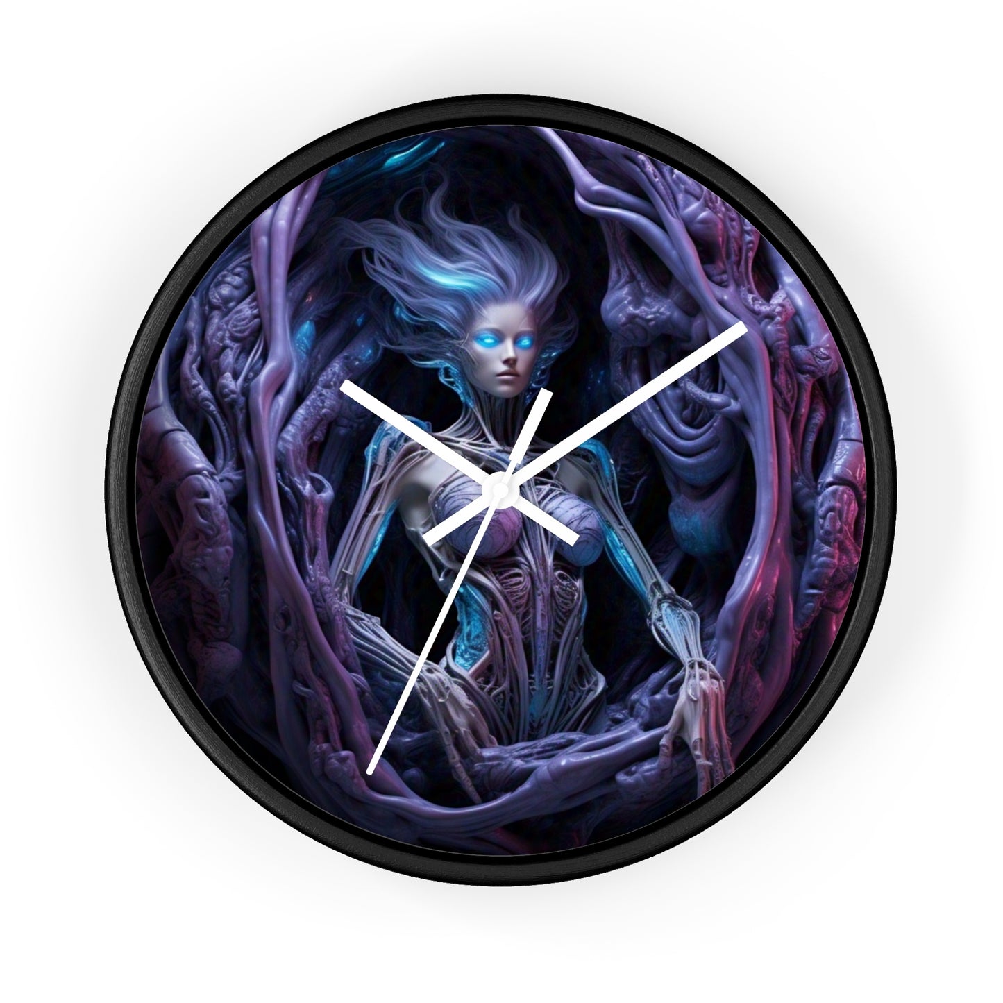 Mystical Fantasy Wall Clock, Unique Home Decor, Gothic Timepiece for Dreamers, Gift for Nerds, Spooky Occasions