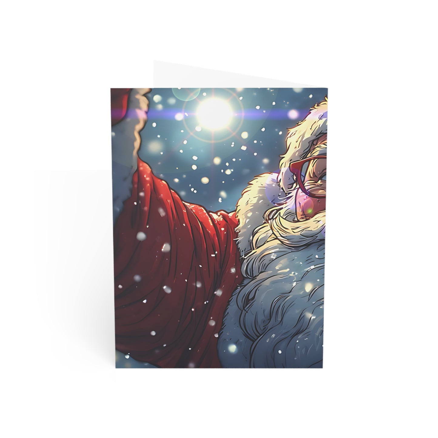 Festive Santa (Christmas Selfies) Greeting Cards - Holiday Magic Collection
