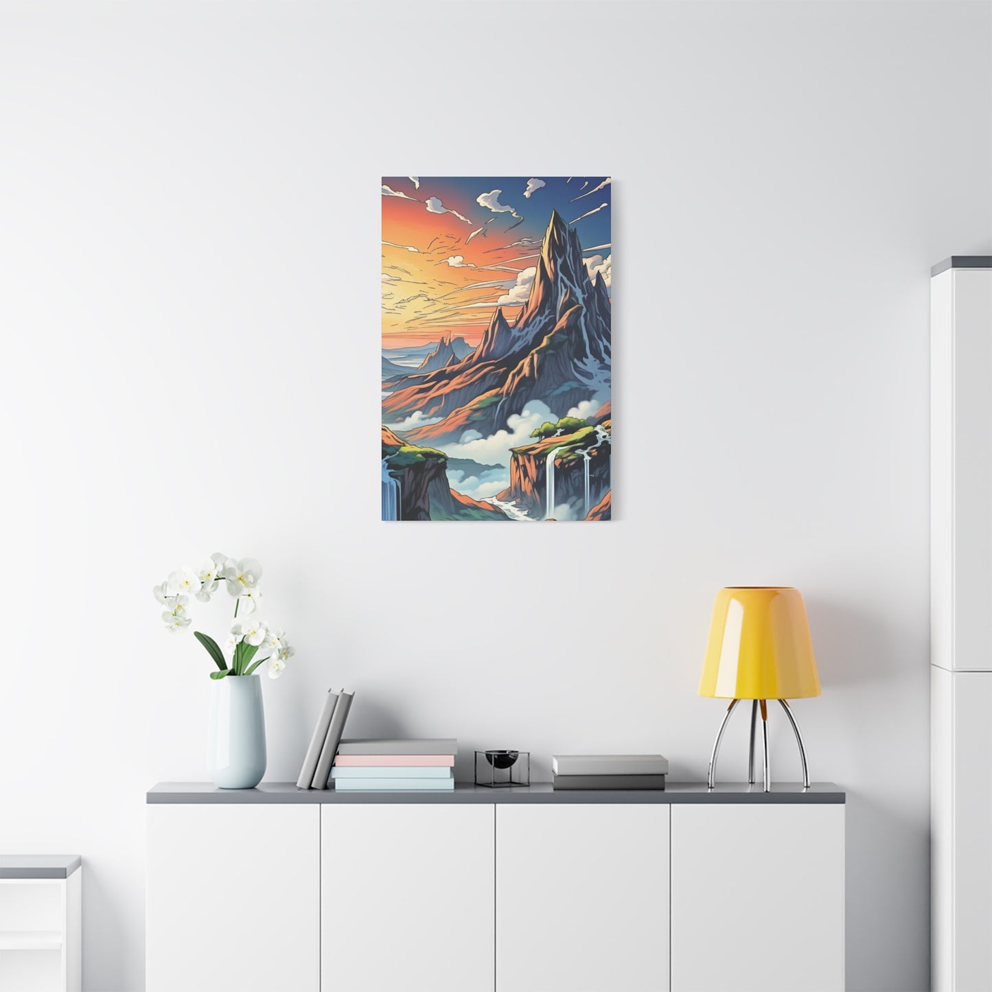 Stretched Canvas Art Print, Mountain Sunrise Landscape Decor, Wall Art for Home, Gift for Nature Lovers, Perfect for Living Room, [...]