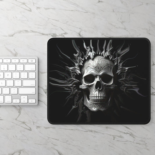 Edgy Skull Gaming Mouse Pad | Perfect for Gamers, Office Decor, Halloween, Gifts for Him, Dark Aesthetic Accessories
