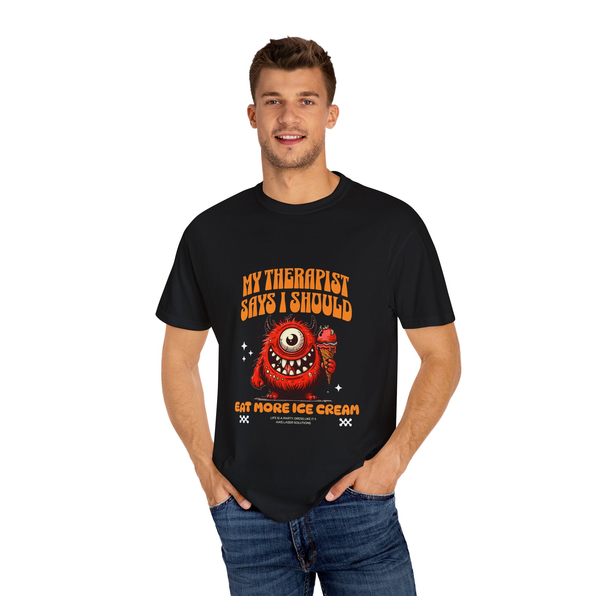 Funny Therapist T-Shirt, Unisex Humor Tee, Gift for Ice Cream Lovers, Casual Wear, Summer Fashion, Fun Gift Idea