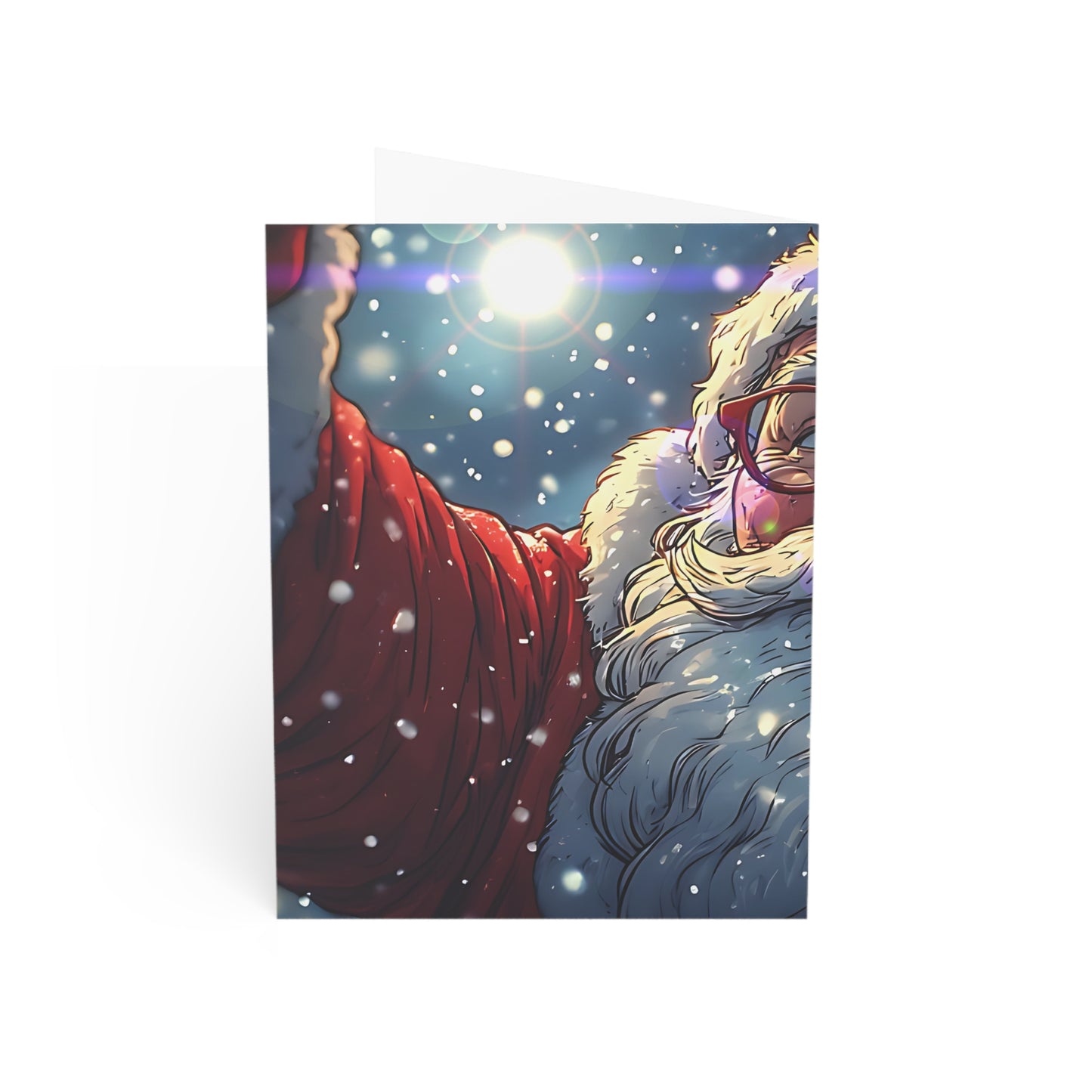 Festive Santa (Christmas Selfies) Greeting Cards - Holiday Magic Collection