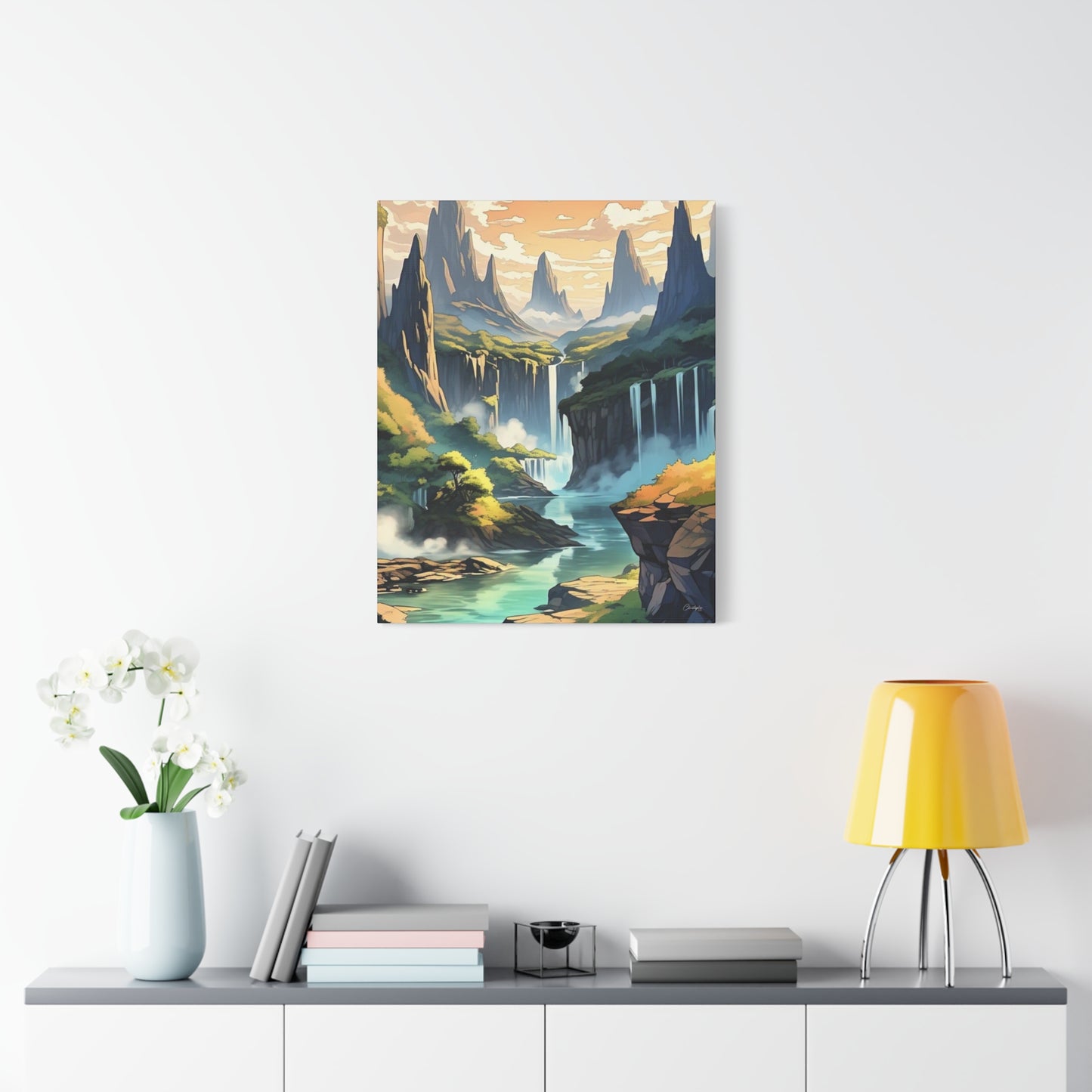 Serene Landscape Canvas Wall Art, Nature Home Decor, Tranquil Living Room Accent, Gift for Nature Lovers, Gallery Wall Piece