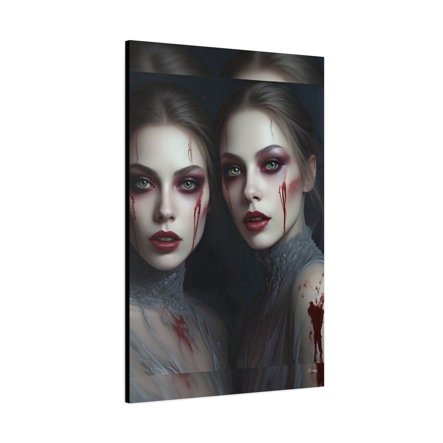 Spooky Art Canvas Print, Matte Canvas, Stretched Wall Decor, Gothic Home Decor, Halloween Art, Unique Gift