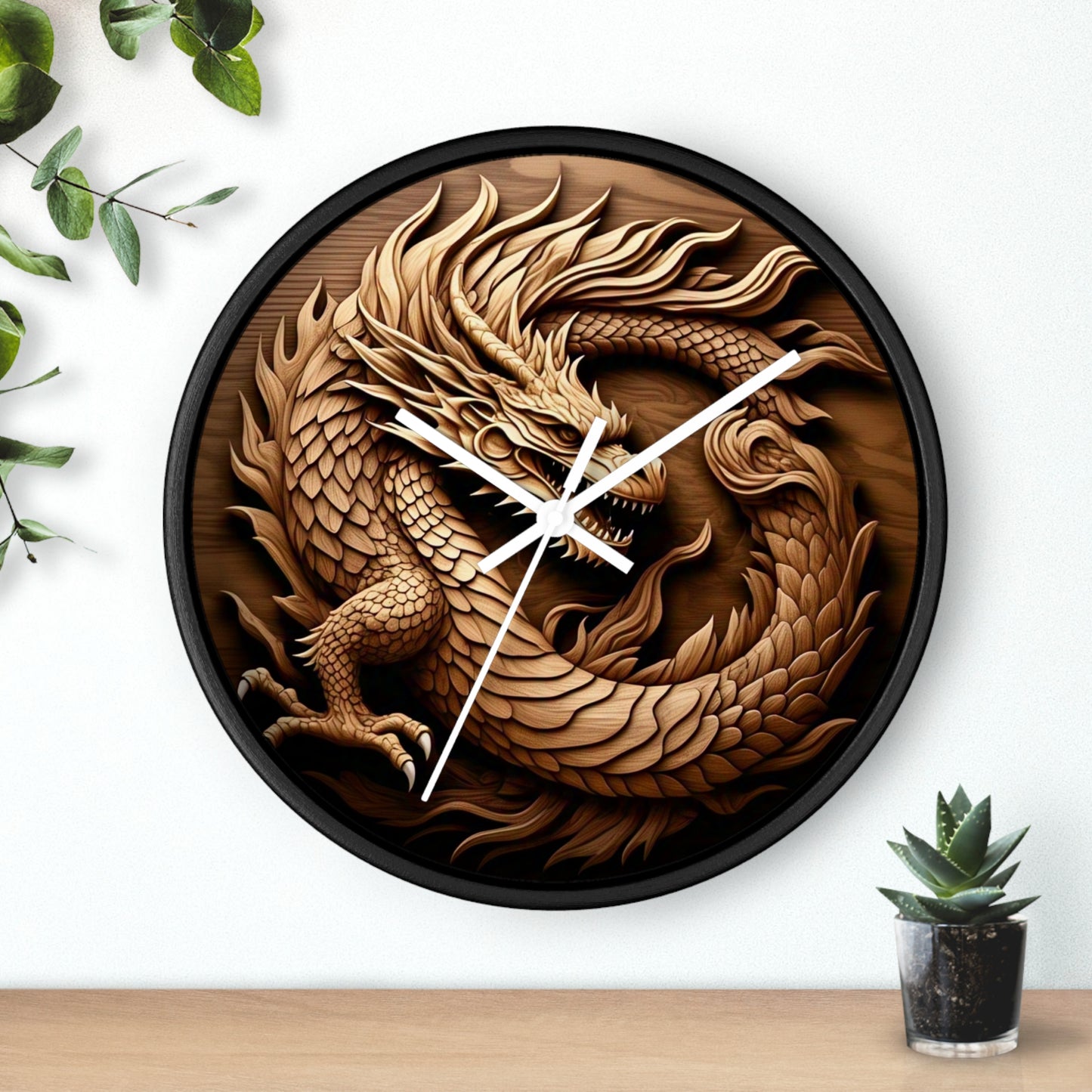 Dragon Wall Clock - Asian Inspired Decor, Fantasy Home Accent, Gift for Dragon Lovers, Unique Wall Art, Timeless Elegance