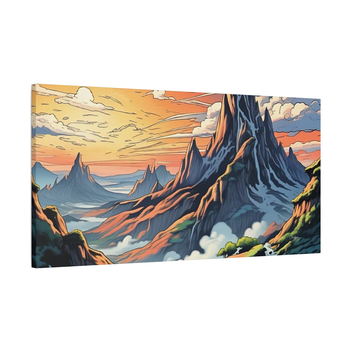 Stretched Canvas Art Print, Mountain Sunrise Landscape Decor, Wall Art for Home, Gift for Nature Lovers, Perfect for Living Room, [...]