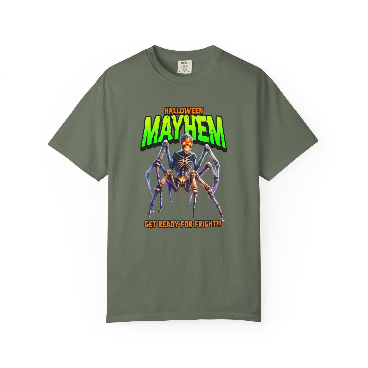 Halloween Mayhem Unisex T-Shirt, Spooky Tee for Men & Women, Perfect for Halloween Parties, Trick or Treat, Eerie Vibes, Unique Costume
