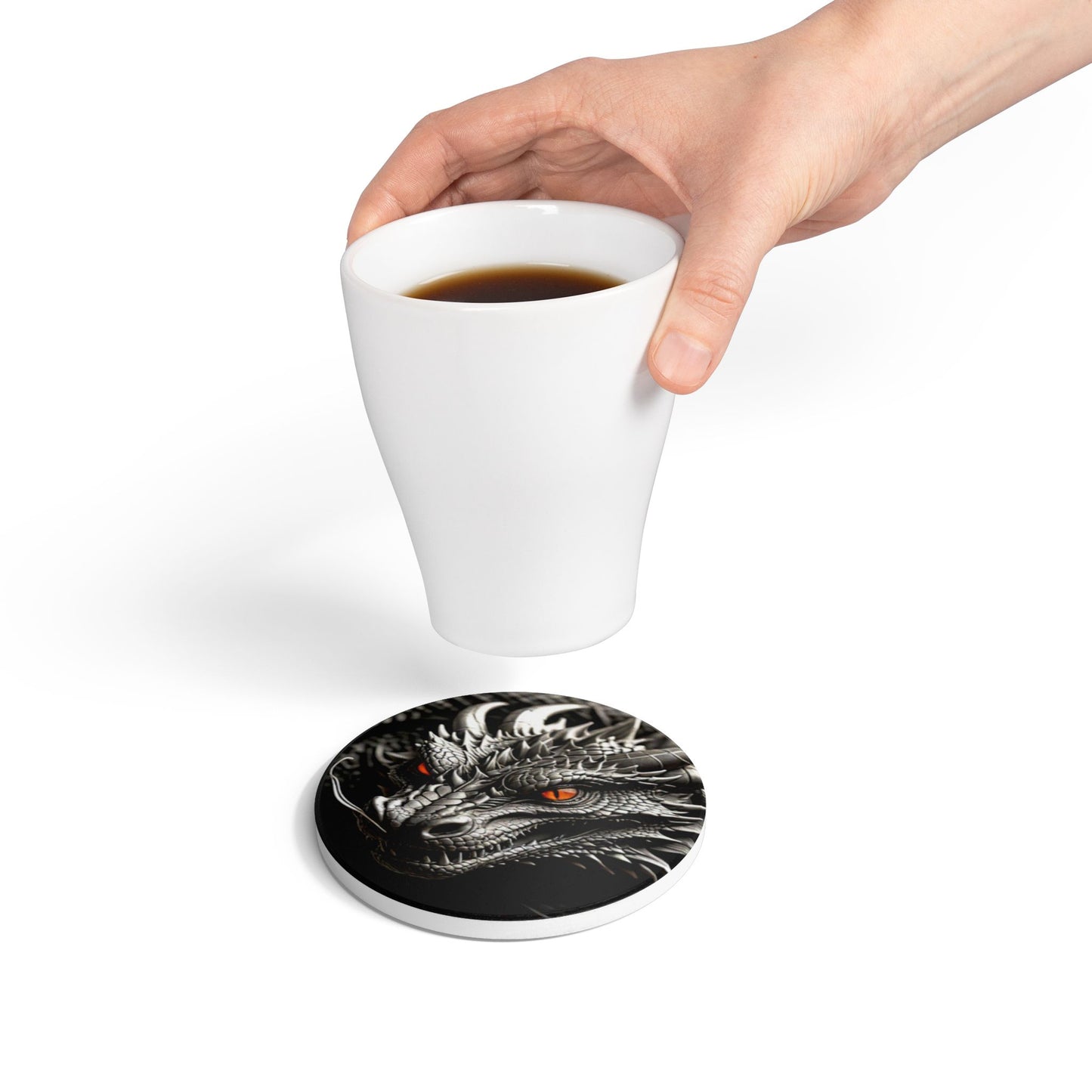 Dragon Design Ceramic Coaster | Fantasy Home Decor