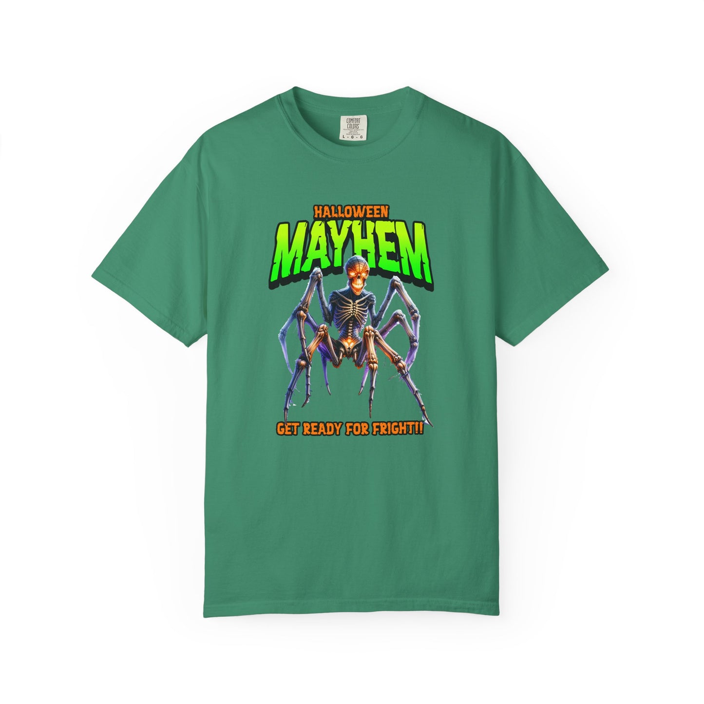 Halloween Mayhem Unisex T-Shirt, Spooky Tee for Men & Women, Perfect for Halloween Parties, Trick or Treat, Eerie Vibes, Unique Costume