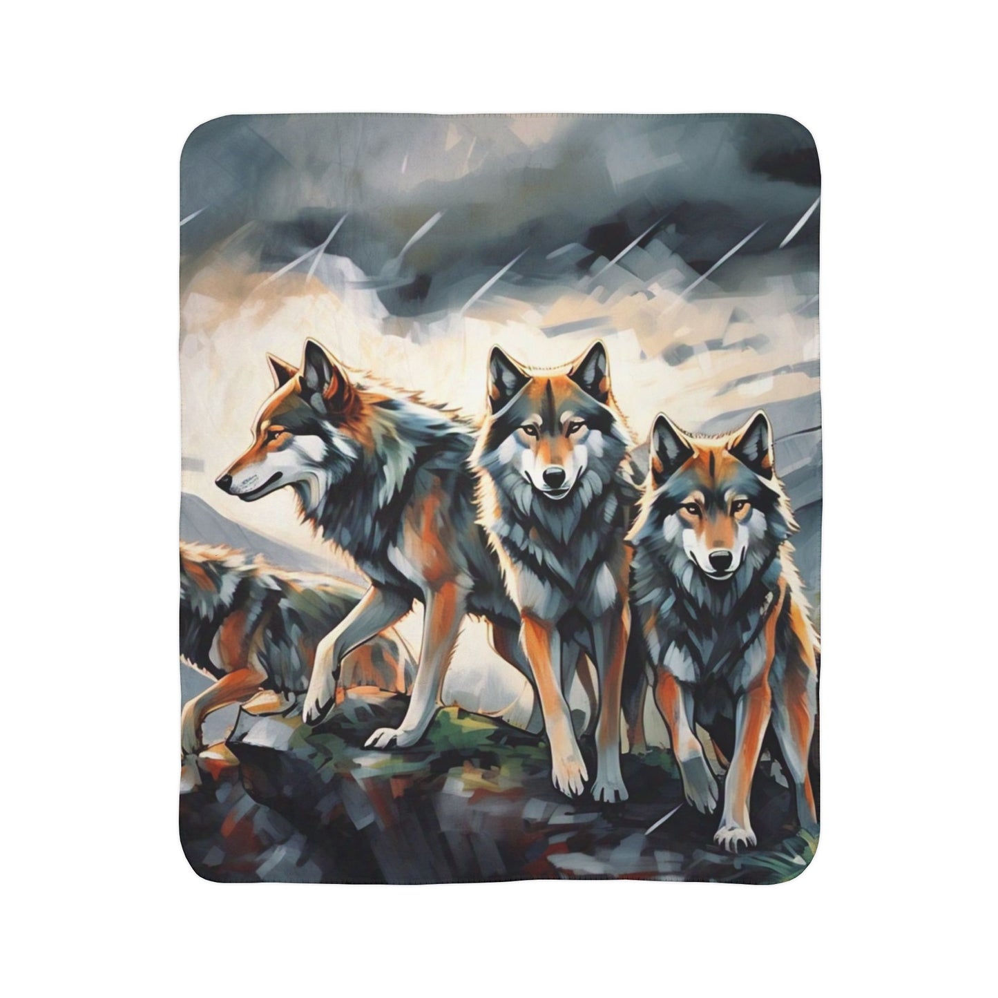 Cozy Wolf Fleece Sherpa Blanket | Warm Throw, Animal Lovers Gift, Home Decor, Camping Blanket, Sleepover Essential, Gift for Nature [...]