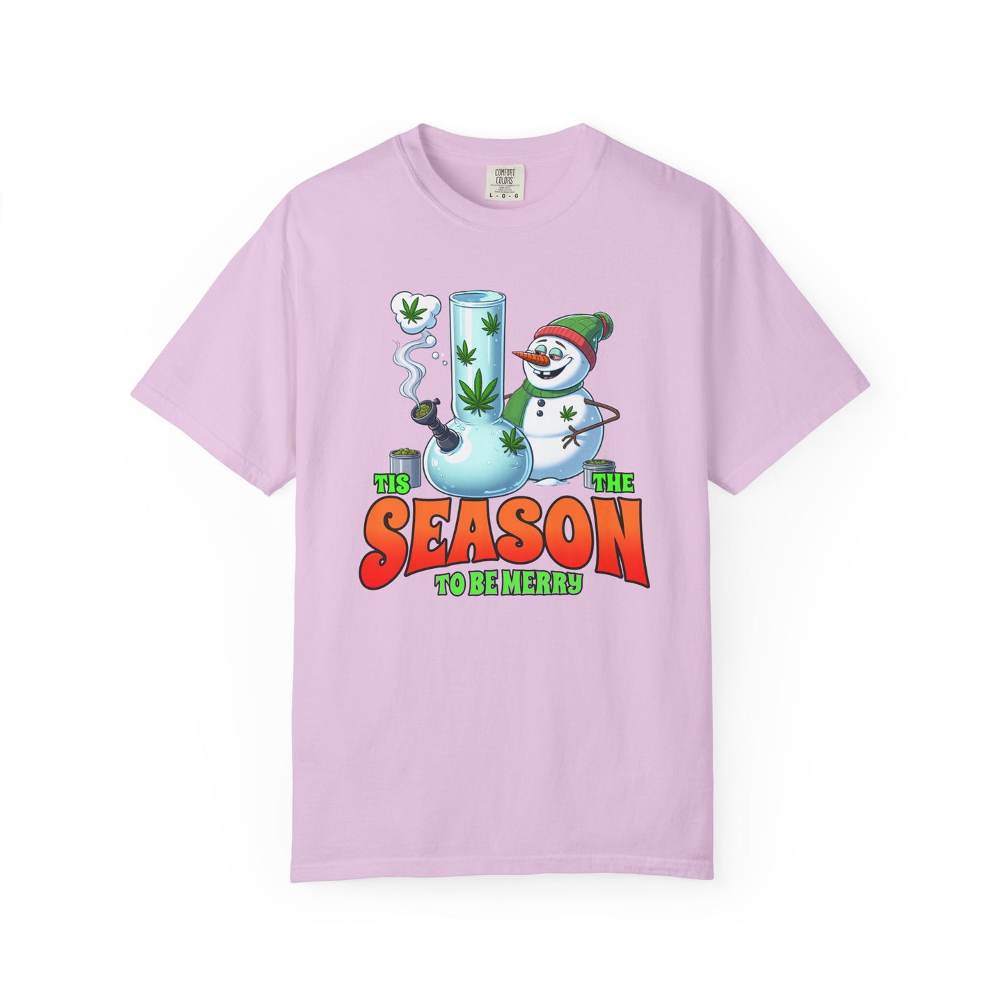 Holiday Cannabis Fun T-Shirt | Merry Season Tee, Unisex Gift, Party Apparel, 420 Friendly, Winter Social Wear