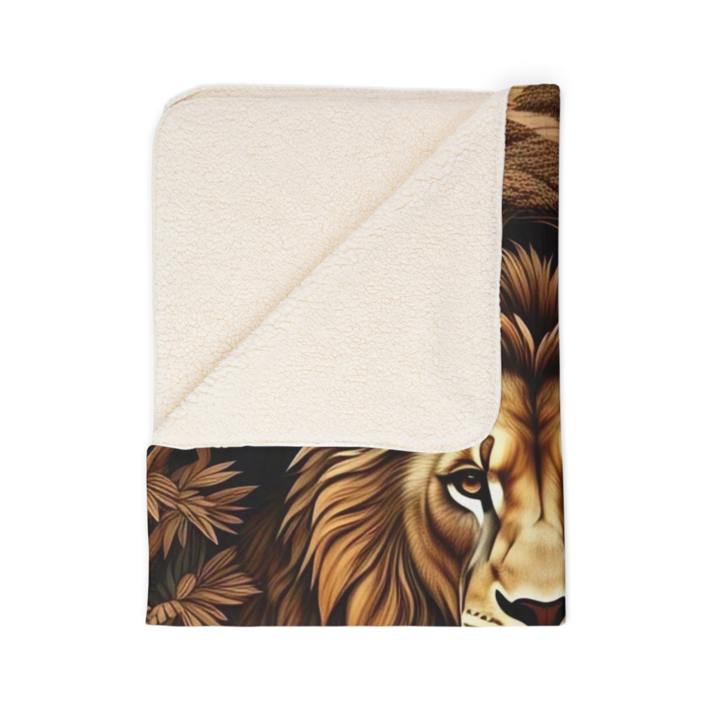 Wildlife Fleece Sherpa Blanket - Cozy Jungle Decor for Animal Lovers, Perfect for Gifting, Home, Camping, or Snuggling Up!