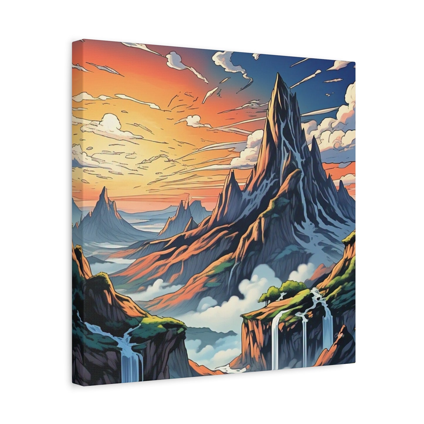 Stretched Canvas Art Print, Mountain Sunrise Landscape Decor, Wall Art for Home, Gift for Nature Lovers, Perfect for Living Room, [...]