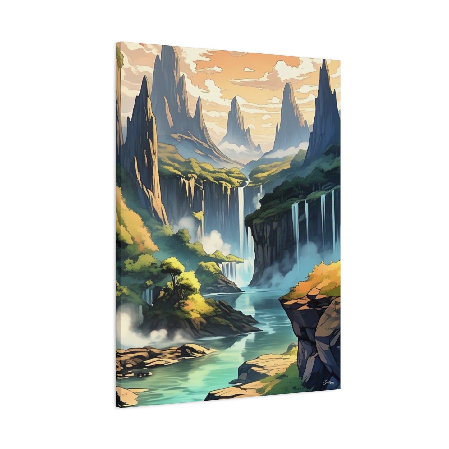 Serene Landscape Canvas Wall Art, Nature Home Decor, Tranquil Living Room Accent, Gift for Nature Lovers, Gallery Wall Piece