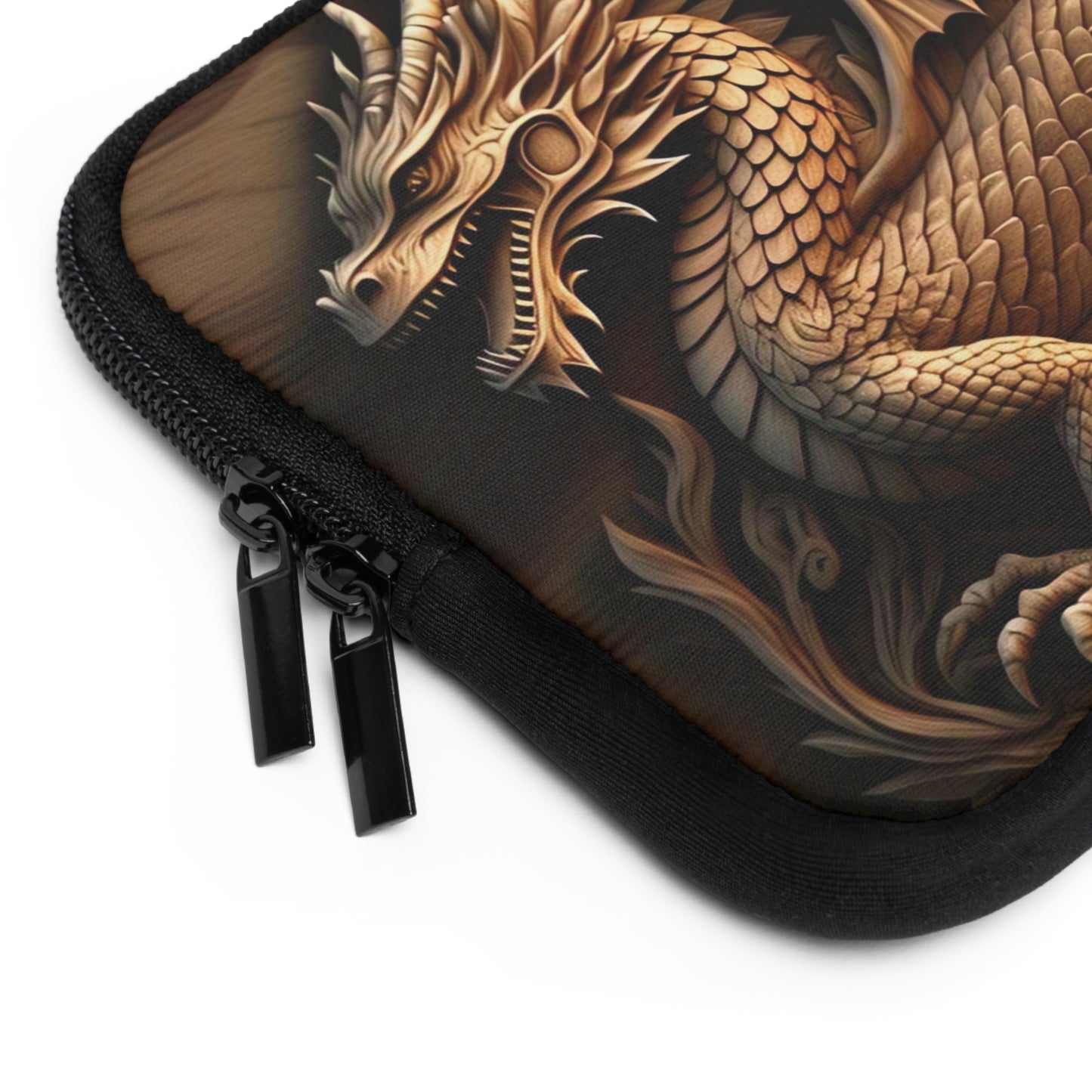 Dragon Carved Laptop Sleeve | Stylish Dragon Sleeve, Unique Gadget Case, Laptop Cover, Gift for Tech Lovers, Fantasy Art
