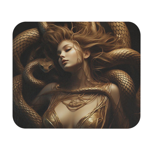 Artistic Snake-Themed Mouse Pad - Unique Design for Home Office