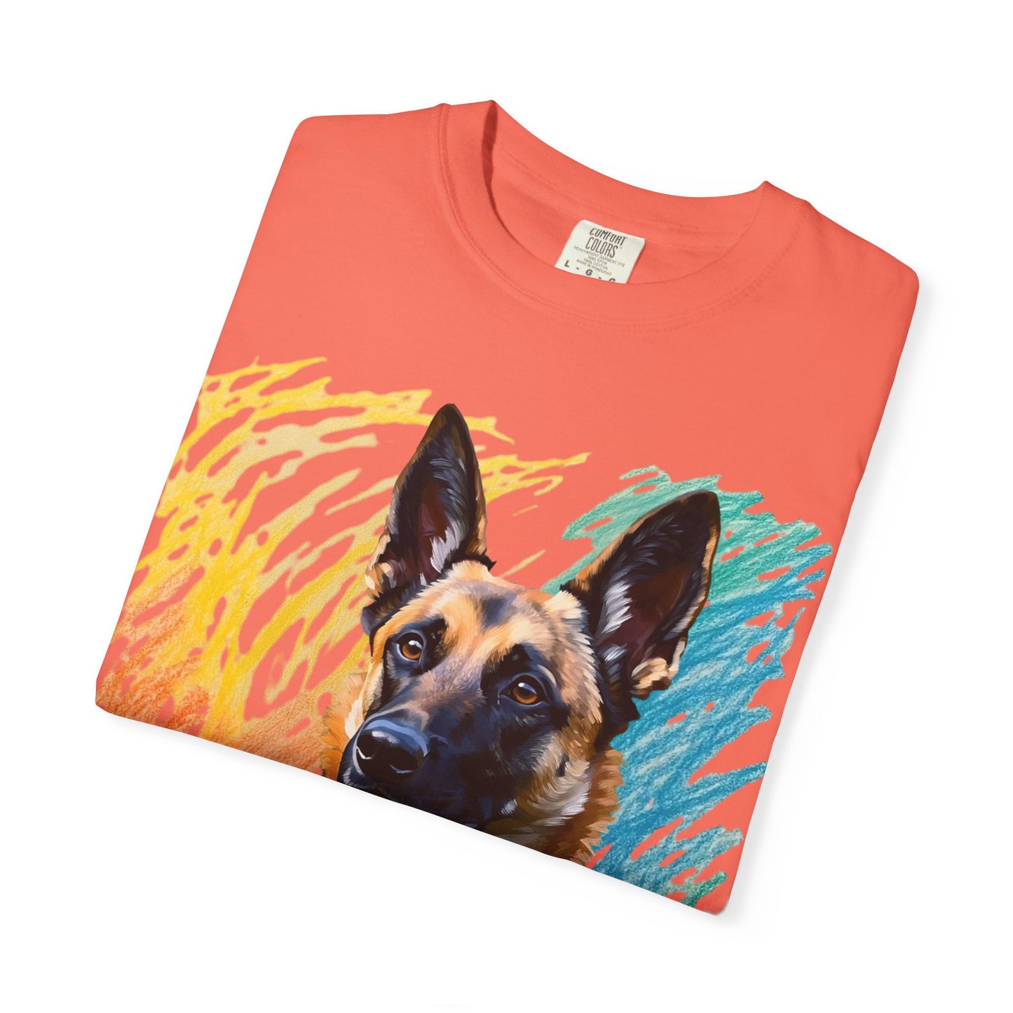 Colorful Dog Art Unisex T-shirt, Pet Lover Gift, Animal Lover Tee, Dog Lover Apparel, Vibrant Graphic Shirt