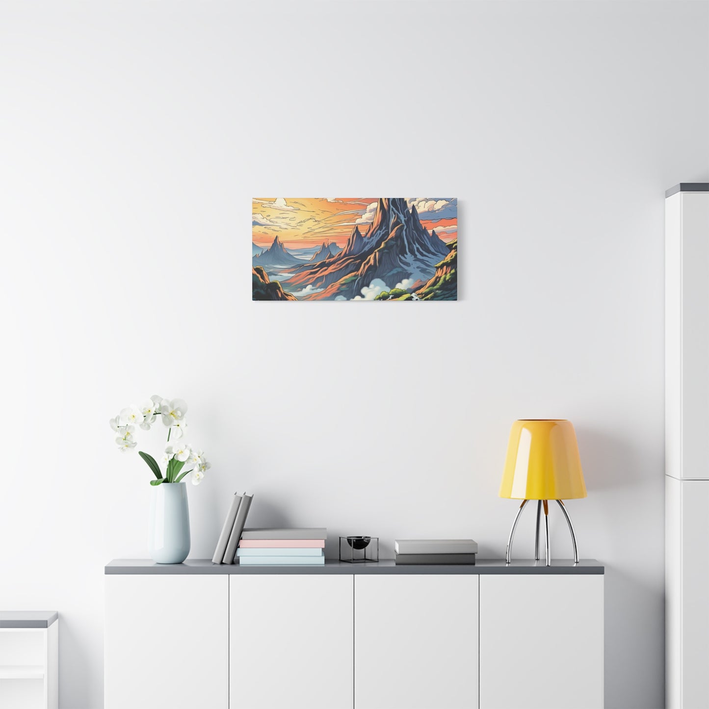 Stretched Canvas Art Print, Mountain Sunrise Landscape Decor, Wall Art for Home, Gift for Nature Lovers, Perfect for Living Room, [...]