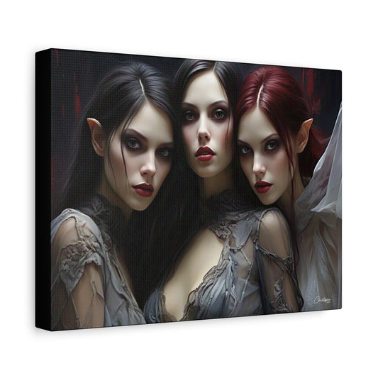 Gothic Wall Art Canvas, Fantasy Home Decor, Unique Gift for Halloween, Witchy Vibe Art, Dark Aesthetic Room Decor