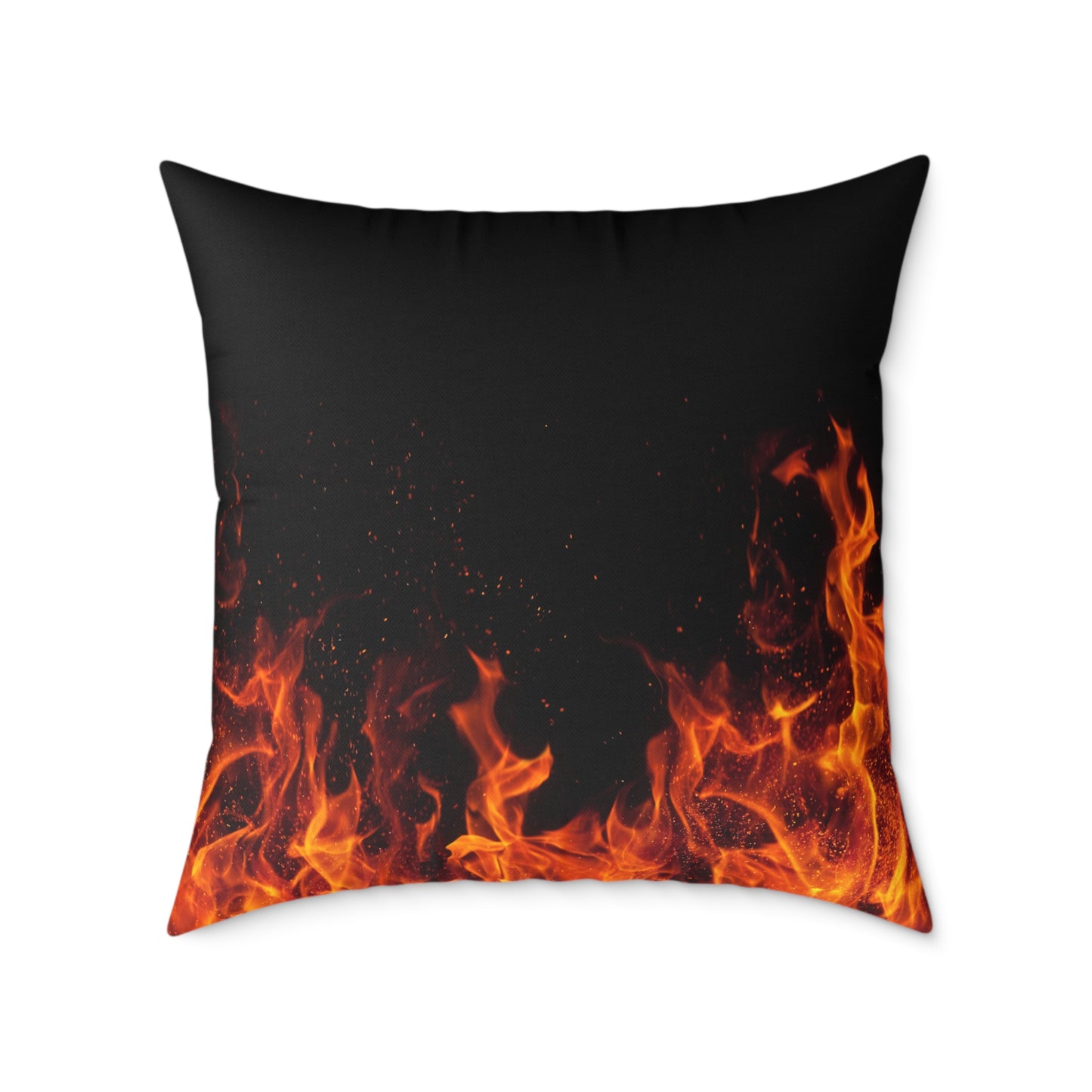Fiery Flames Square Pillow, Decorative Throw Pillow, Cozy Living Room Accent, Unique Gift, Home Decor for Fire Lovers
