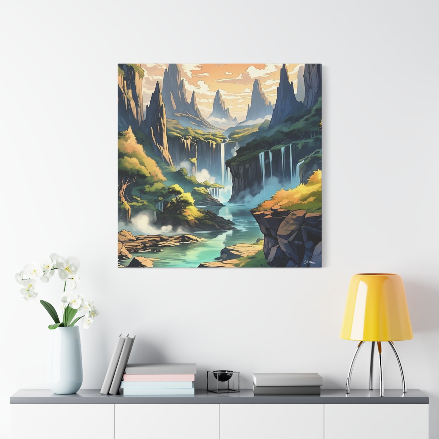 Serene Landscape Canvas Wall Art, Nature Home Decor, Tranquil Living Room Accent, Gift for Nature Lovers, Gallery Wall Piece