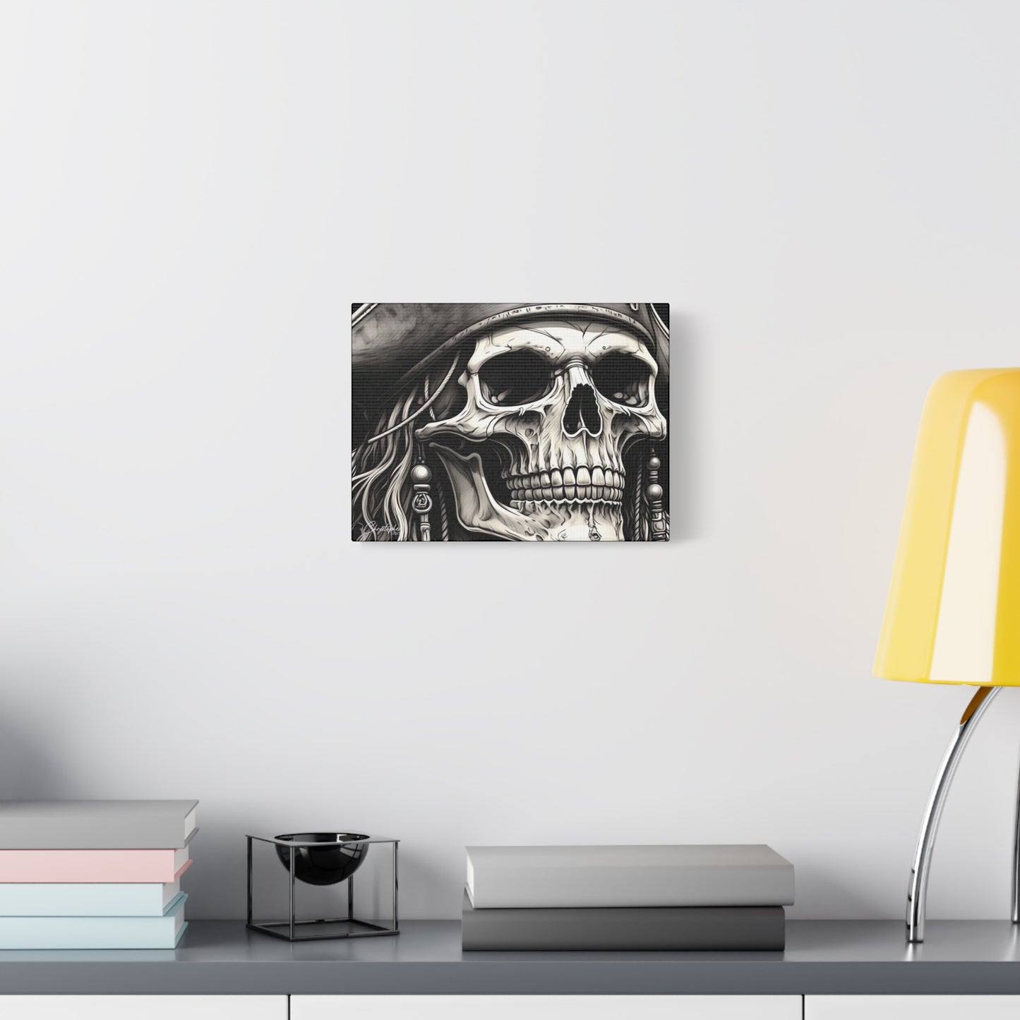 Pirate Skull Canvas Art - Edgy Gothic Decor, Wall Art for Halloween, Gothic Home Decor, Pirate Theme, Gift for Him