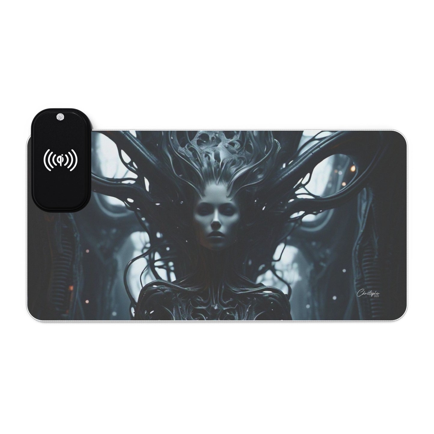 LED Gaming Mouse Pad with Wireless Charging - Futuristic Design