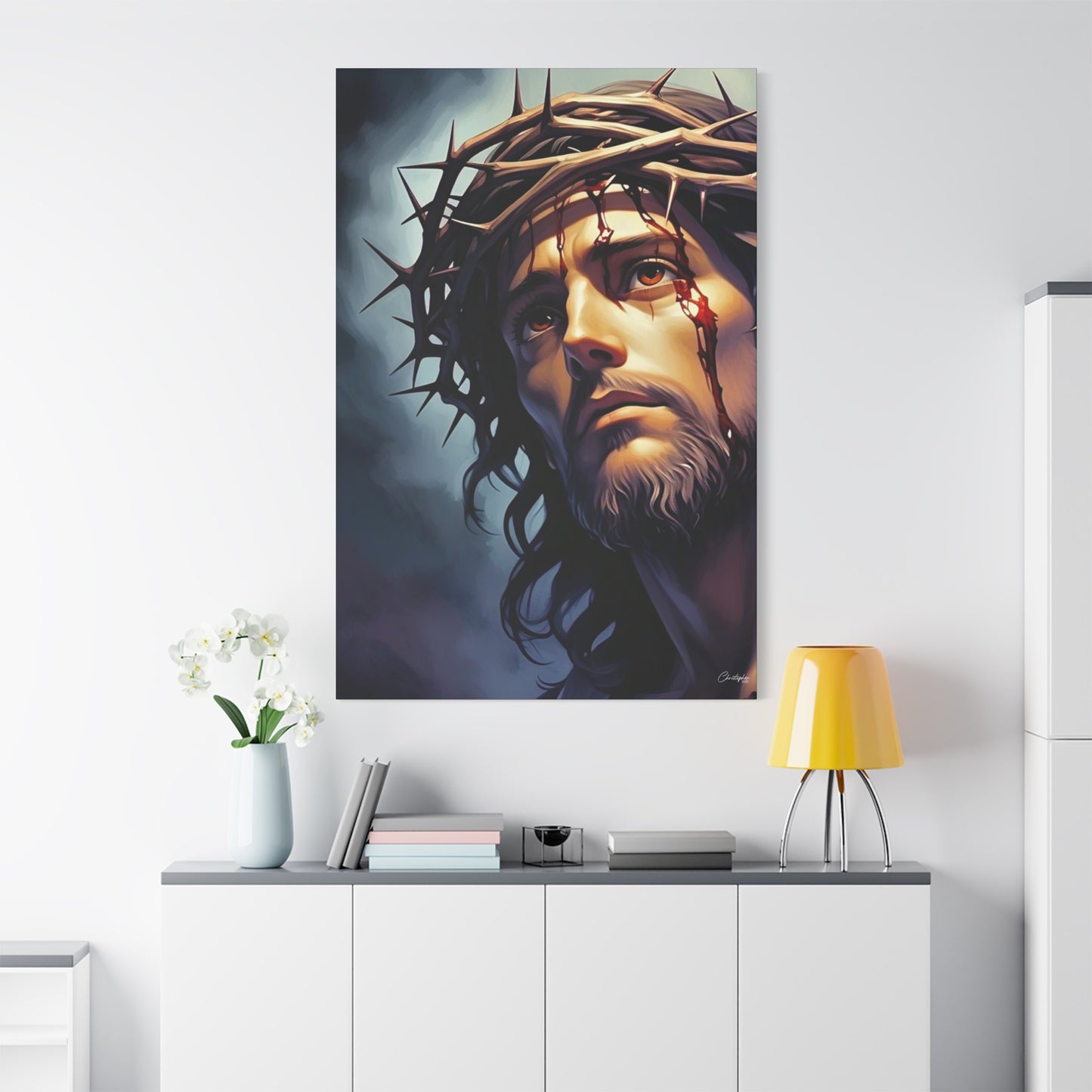 Religious Art Print Canvas, Inspirational Wall Decor, Christian Home Decor, Jesus Art, Gift for Faith-Based Celebrations