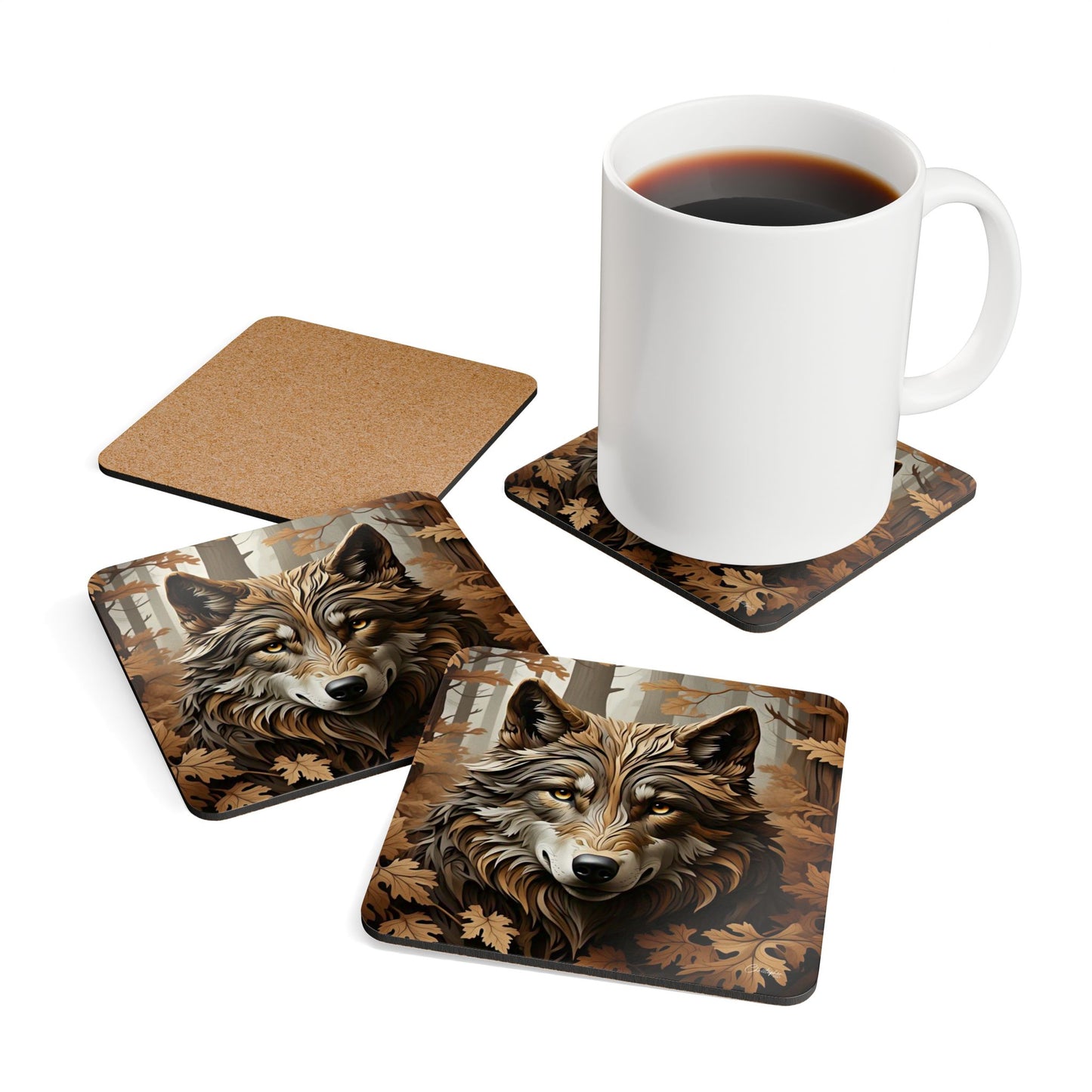 Rustic Animal Cork Coaster Set - Nature Lover Gift, Unique Kitchen Decor, Eco-Friendly Drink Coasters, Woodland Party Accessories, [...]