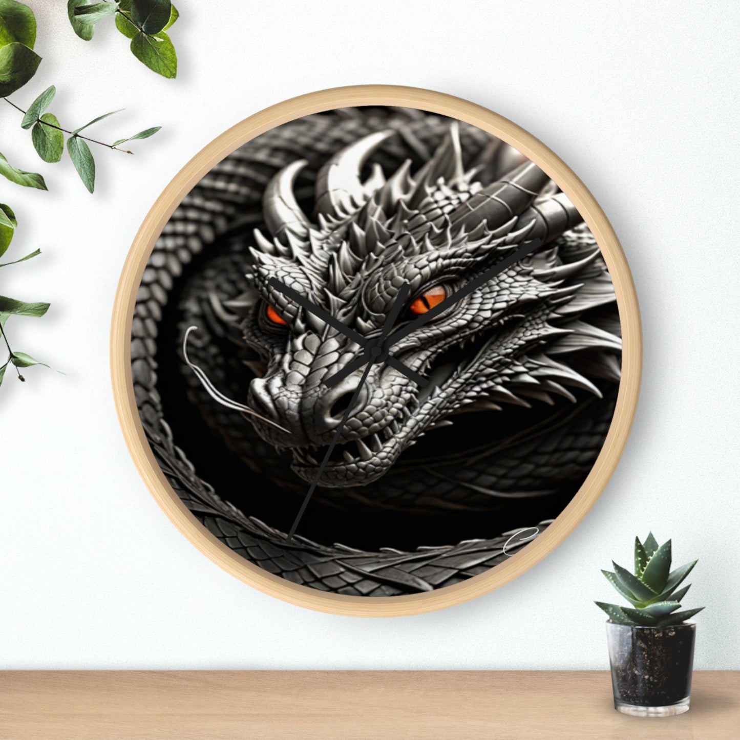 Majestic Dragon Wall Clock - Fantasy Home Decor, Unique Gift for Dragon Lovers, Gothic Clock, Medieval Wall Art, Fantasy Decor