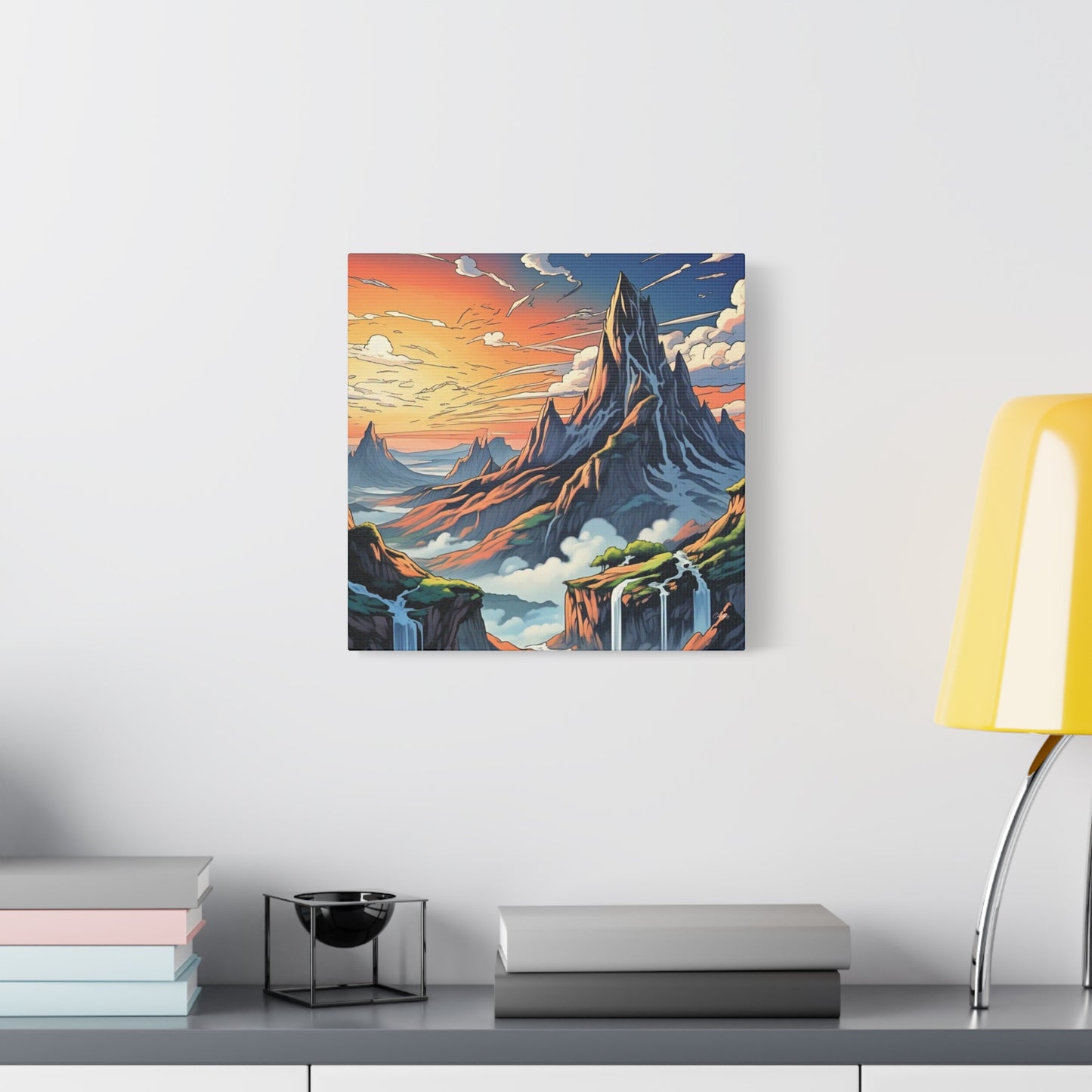 Stretched Canvas Art Print, Mountain Sunrise Landscape Decor, Wall Art for Home, Gift for Nature Lovers, Perfect for Living Room, [...]